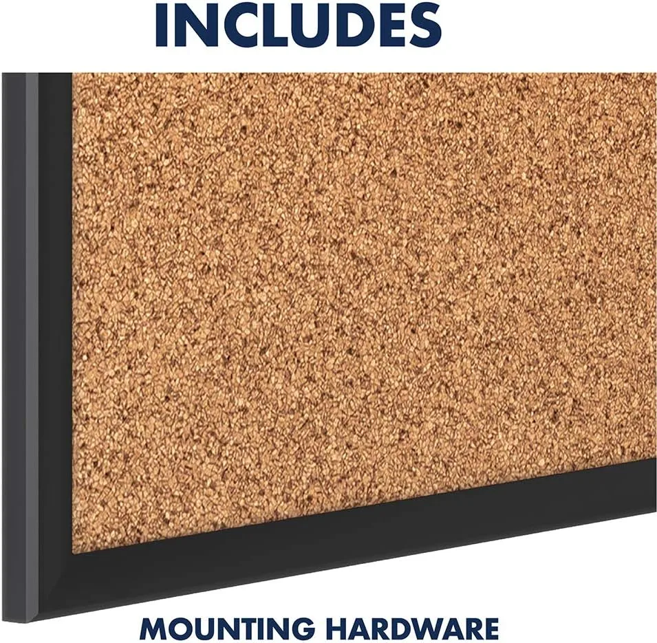 QUARTET Classic Cork Bulletin Board with Aluminum Frame
