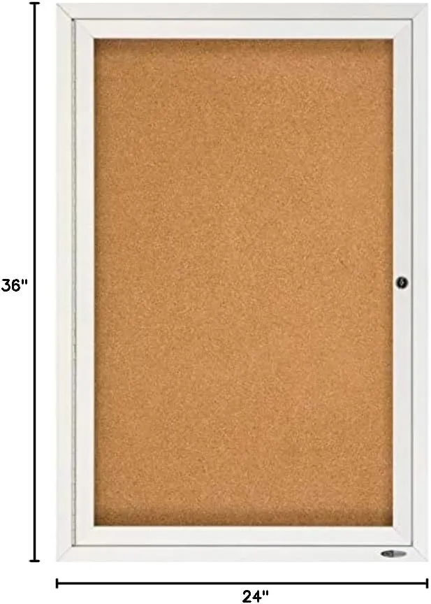 QUARTET Enclosed Cork Indoor Bulletin Board, Aluminum Frame