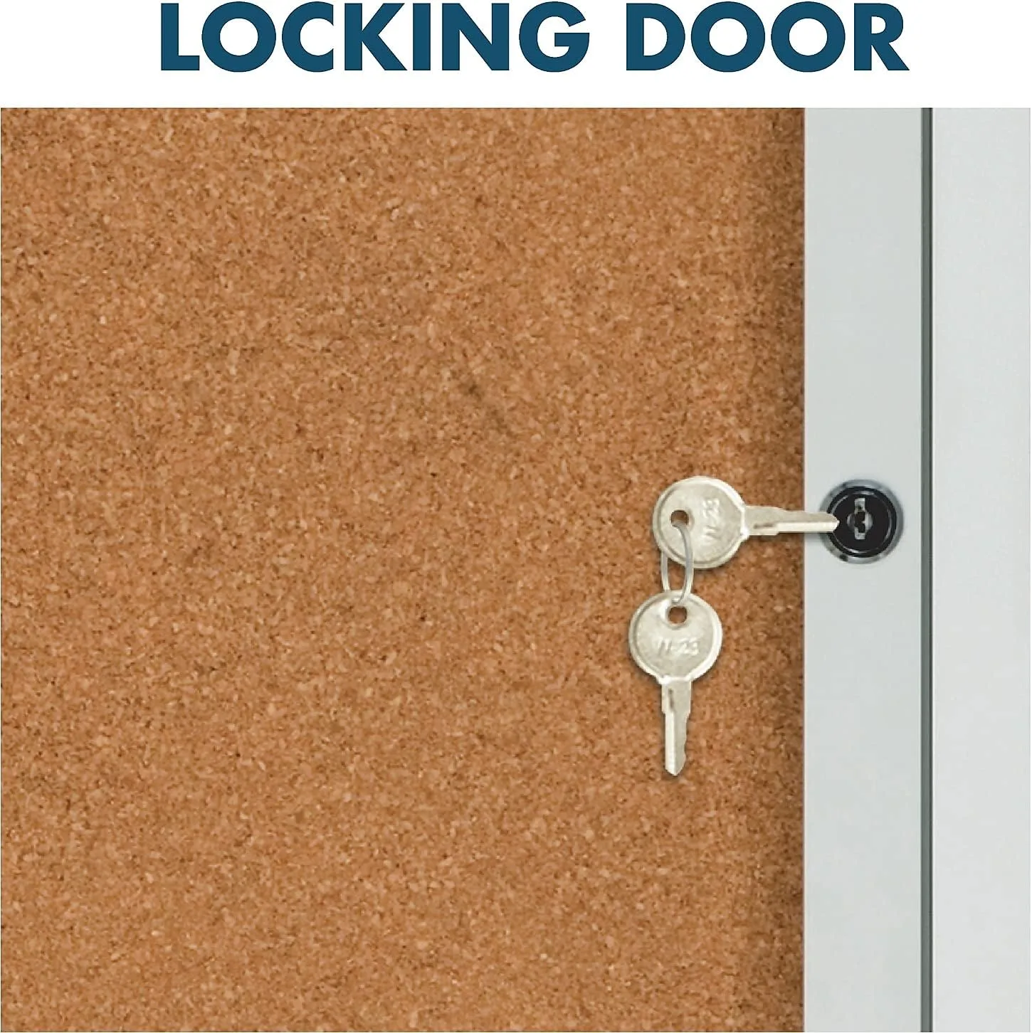 QUARTET Enclosed Cork Indoor Bulletin Board, Aluminum Frame