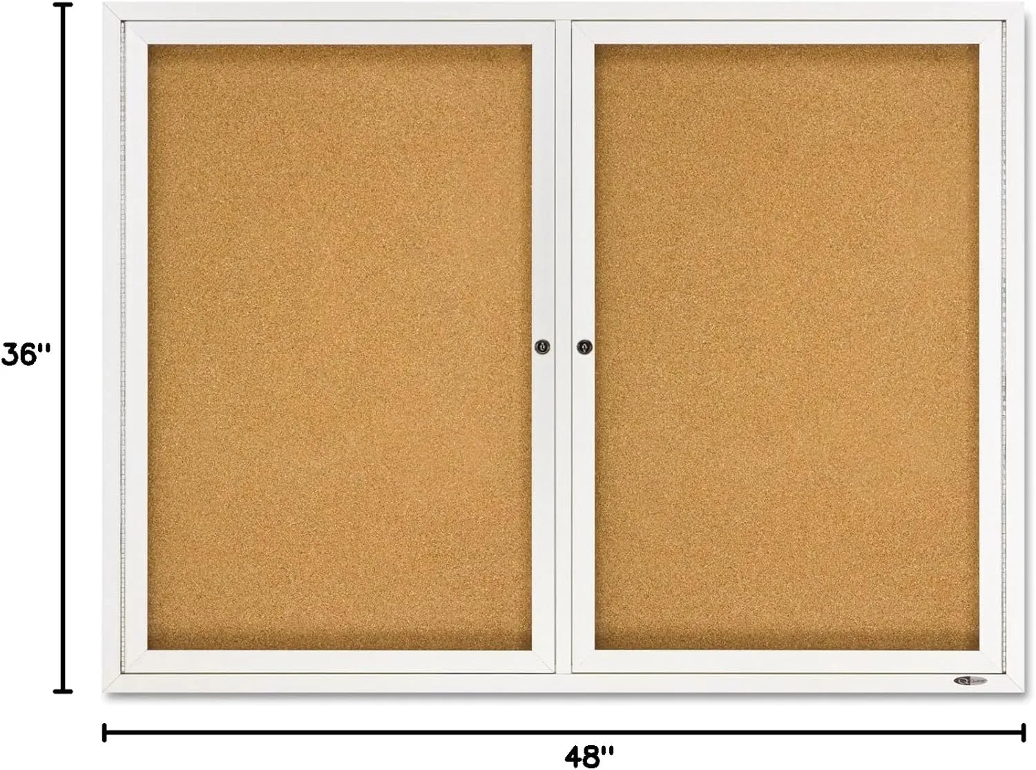 QUARTET Enclosed Cork Indoor Bulletin Board, Aluminum Frame