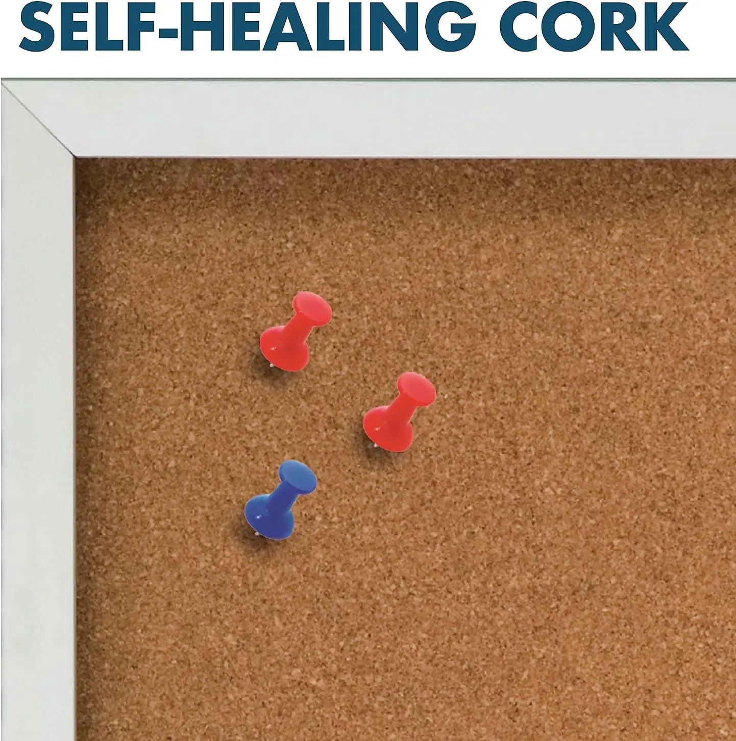 QUARTET Enclosed Cork Indoor Bulletin Board, Aluminum Frame