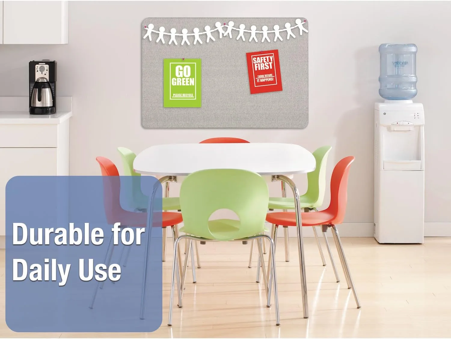 QUARTET Oval Office Fabric Bulletin Board, Frameless