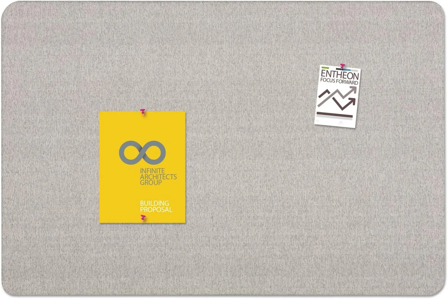 QUARTET Oval Office Fabric Bulletin Board, Frameless