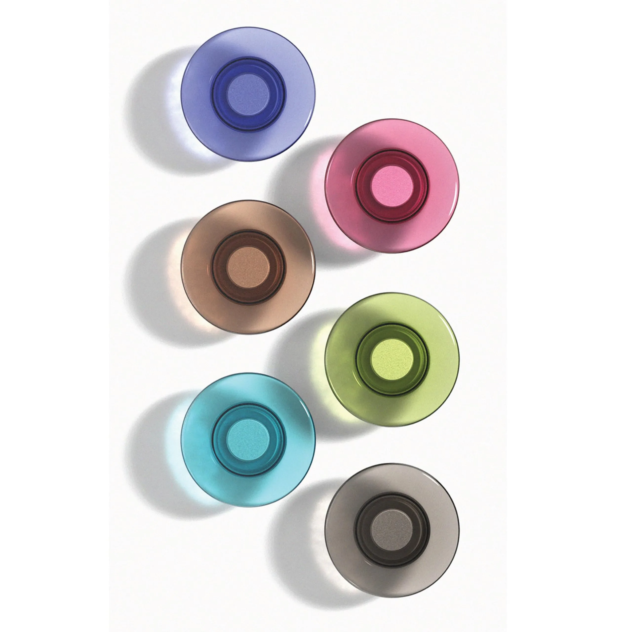 QUARTET Strong Glass Magnets, Rare-Earth Neodymium