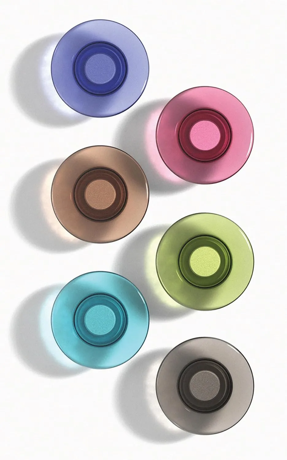 QUARTET Strong Glass Magnets, Rare-Earth Neodymium