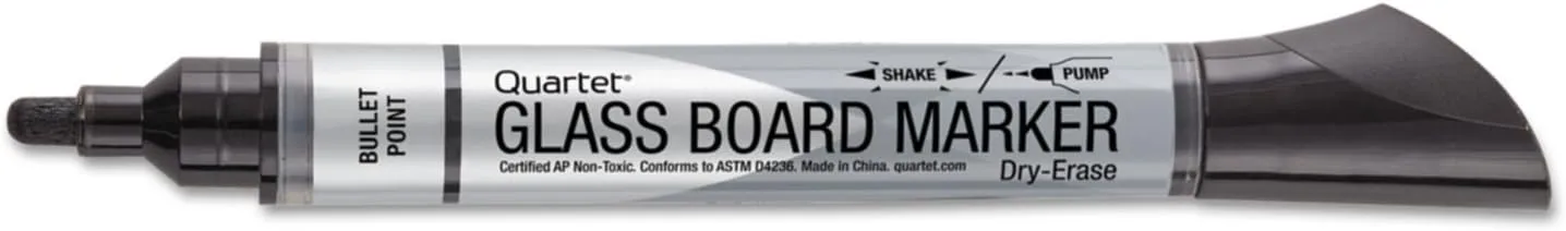 Quartet Premium Glass Board Dry-Erase Markers, Bullet Tip