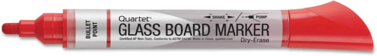 Quartet Premium Glass Board Dry-Erase Markers, Bullet Tip