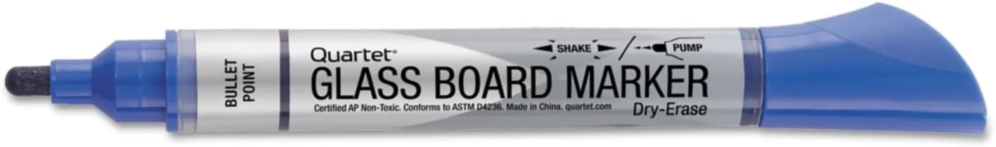 Quartet Premium Glass Board Dry-Erase Markers, Bullet Tip