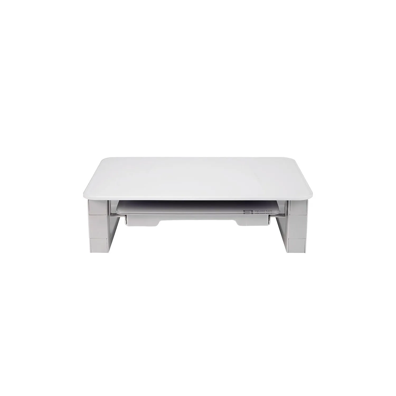 Quartet Desktop Glass Monitor Riser for Computer with Dry-Erase Board, Adjustable Height (Q090GMRW01)