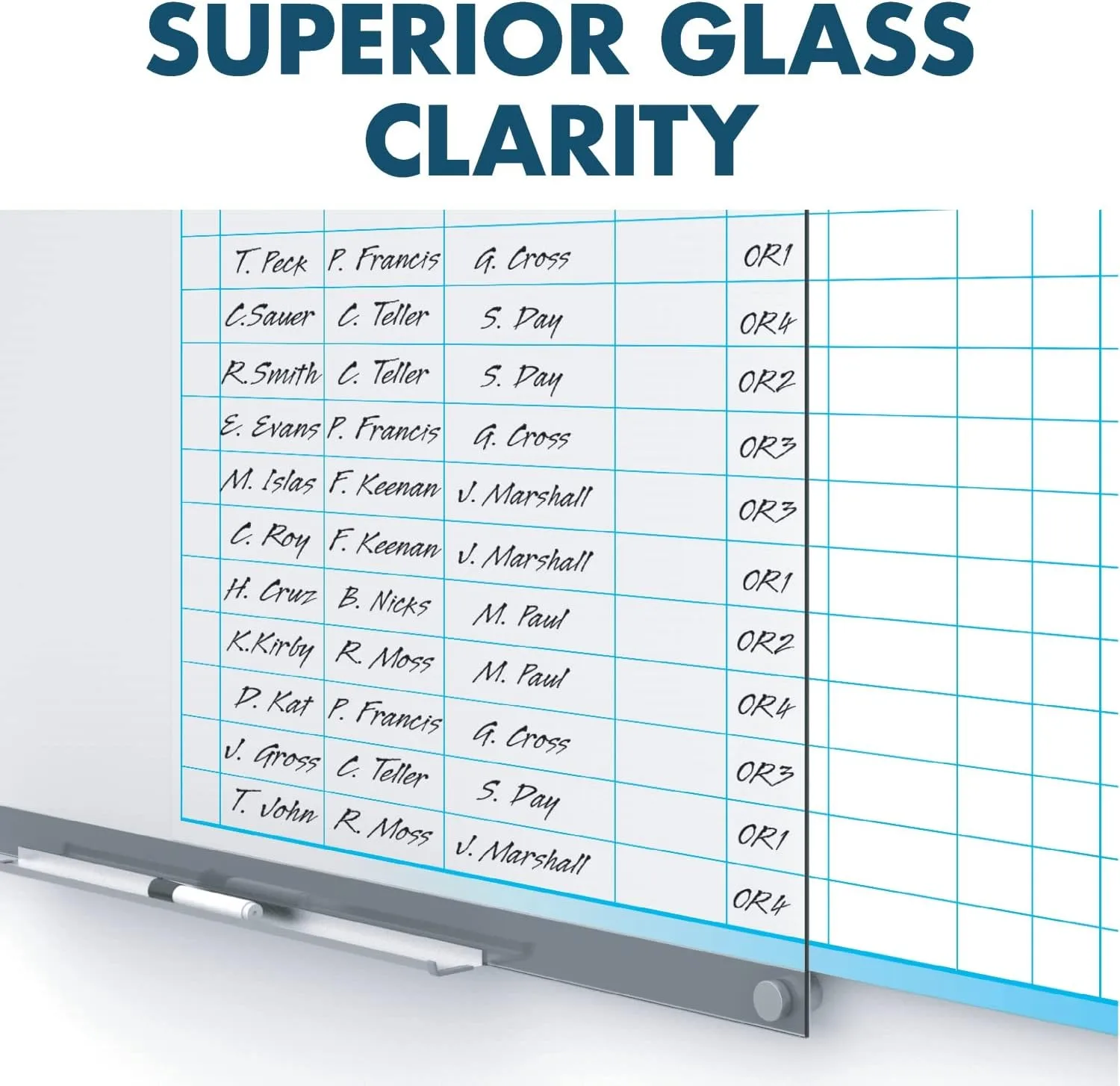 Quartet Glass Whiteboard, Magnetic Dry Erase Board, 3' x 2', with Customizable Templates, Infinity (GI3624) 36"W x 24"H