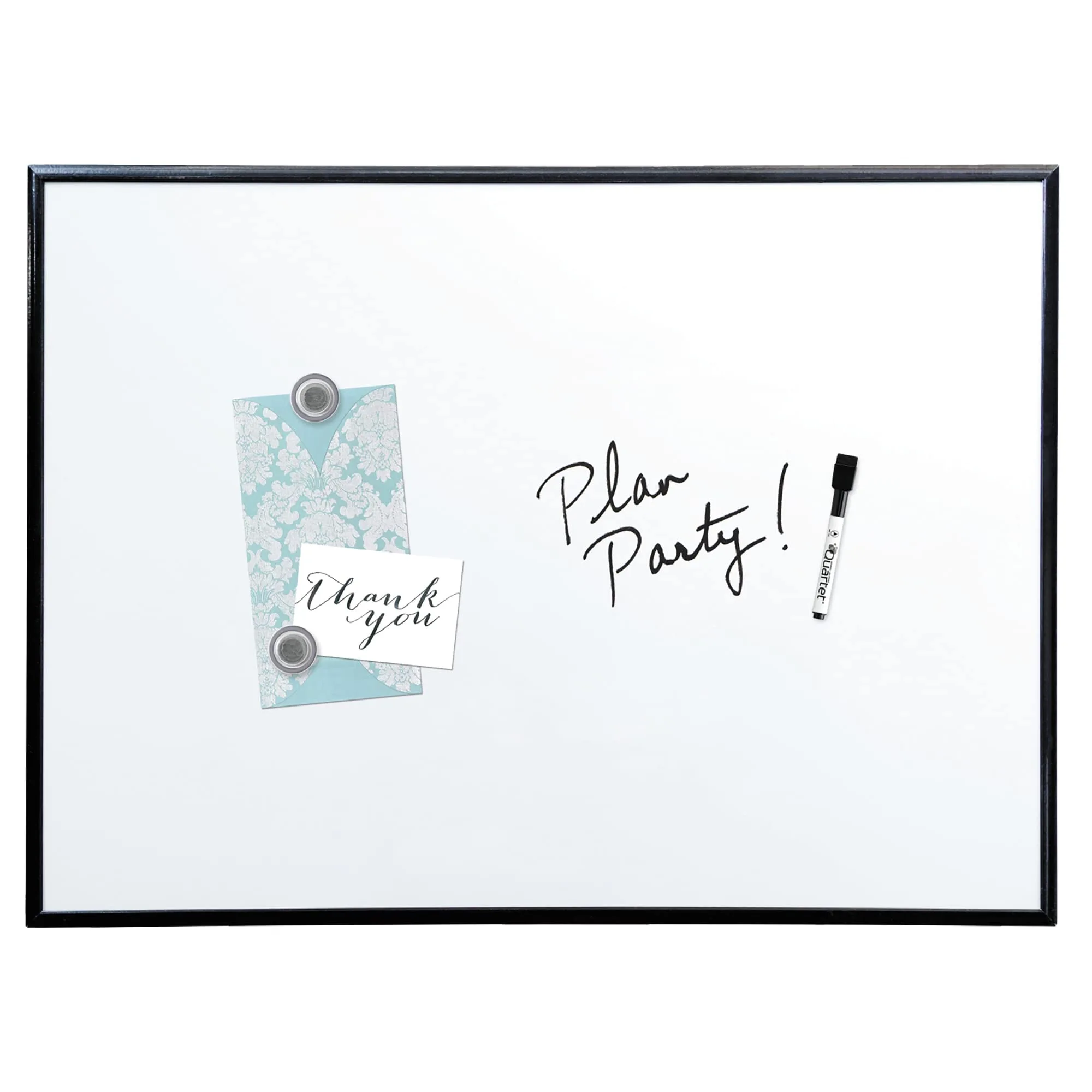 Quartet Magnetic Dry-Erase Whiteboard with Aluminum Frame, 36 x 24 in, Black Frame