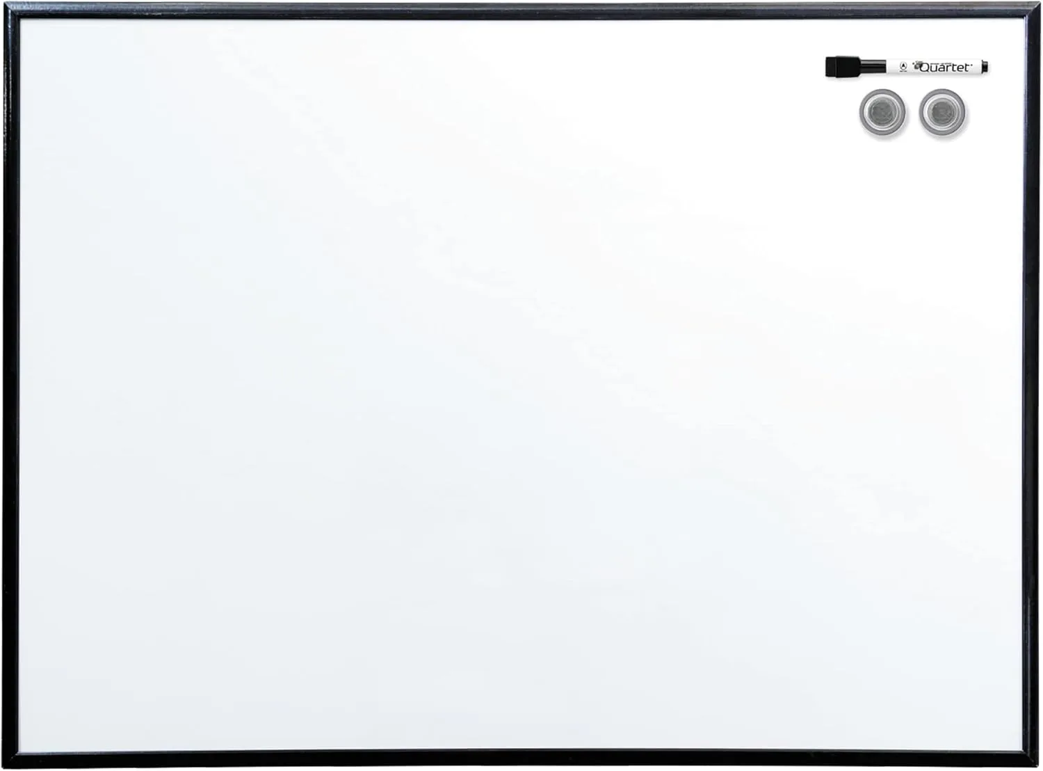 Quartet Magnetic Dry-Erase Whiteboard with Aluminum Frame, 36 x 24 in, Black Frame