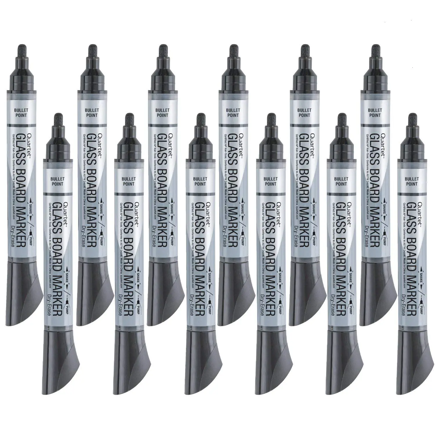 Quartet Premium Glass Board Dry-Erase Markers, Bullet Tip