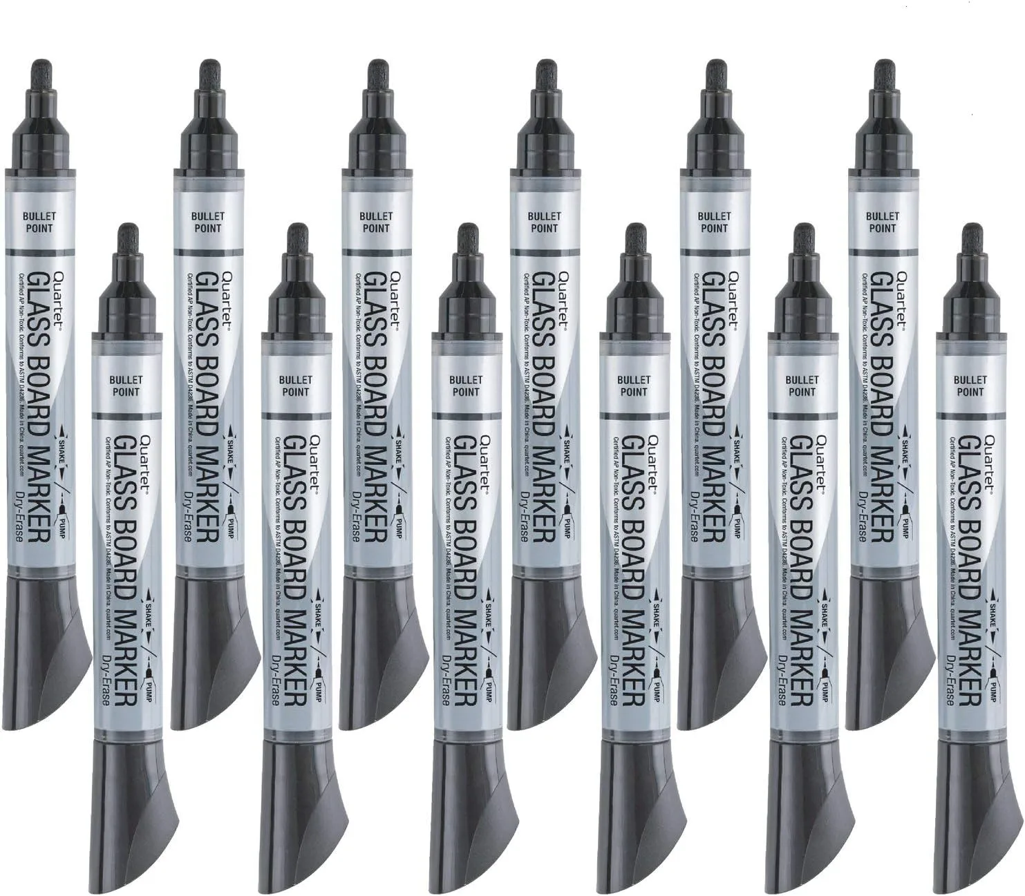 Quartet Premium Glass Board Dry-Erase Markers, Bullet Tip