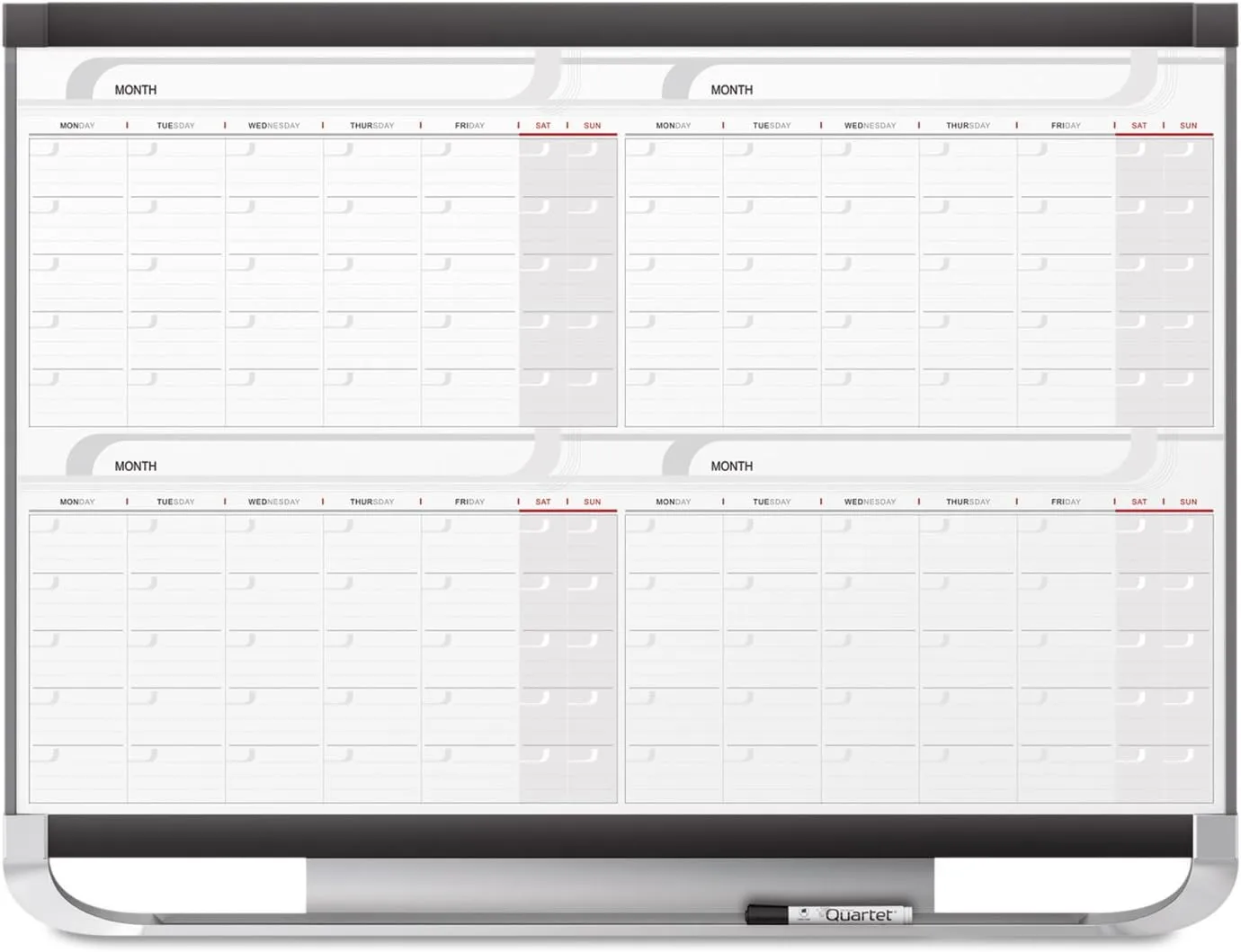 QUARTET Prestige 2 Total Erase Magnetic Calendar Board