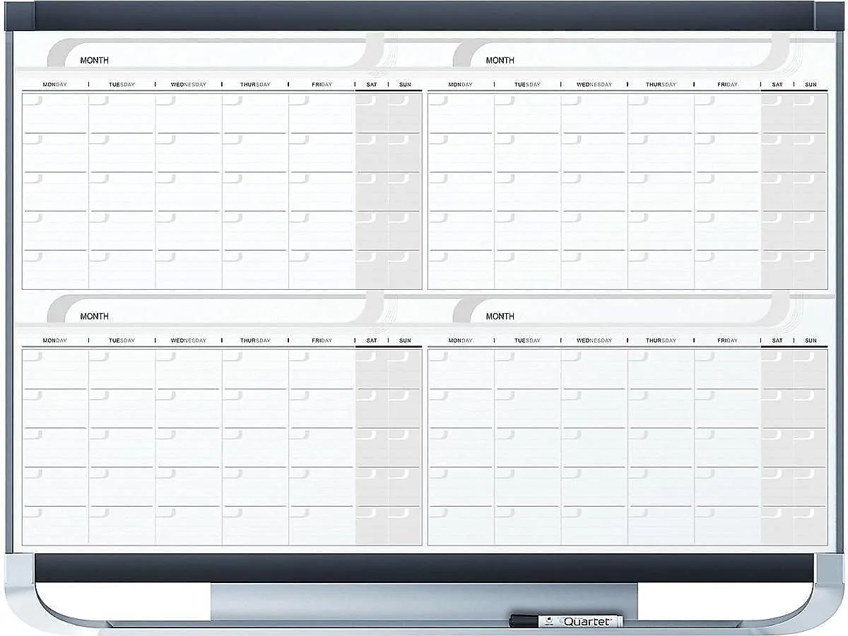 QUARTET Prestige 2 Total Erase Magnetic Calendar Board