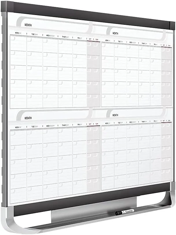 QUARTET Prestige 2 Total Erase Magnetic Calendar Board