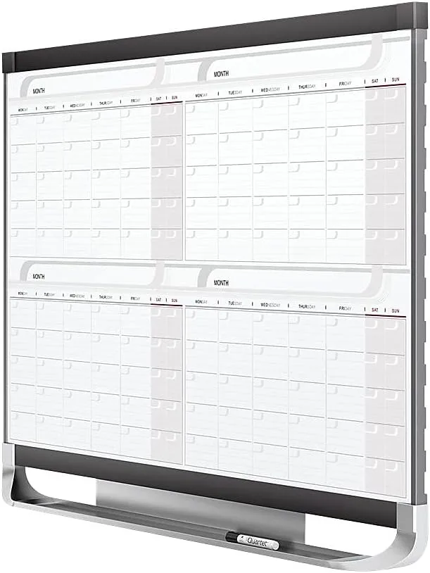QUARTET Prestige 2 Total Erase Magnetic Calendar Board