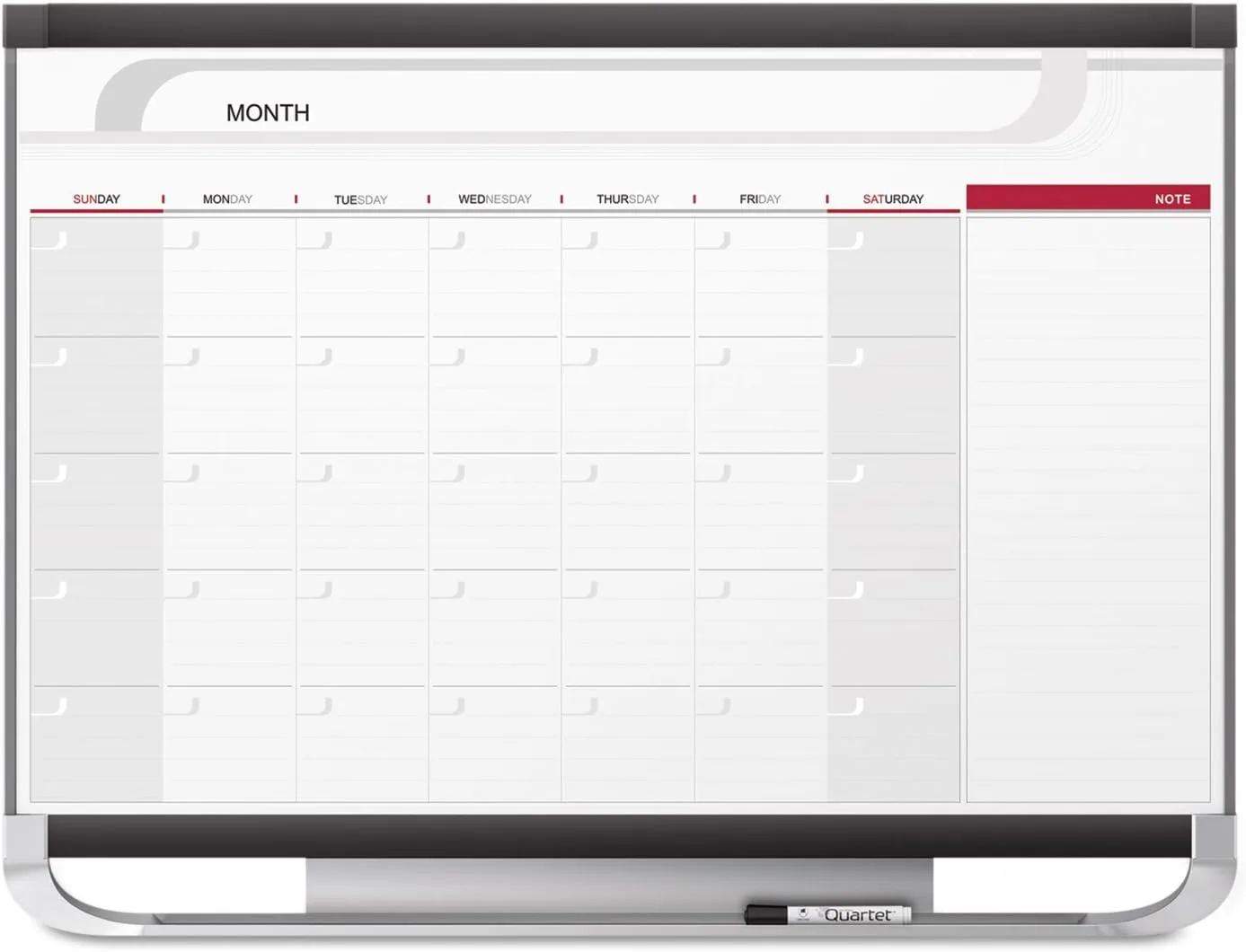 QUARTET Prestige 2 Total Erase Magnetic Calendar Board