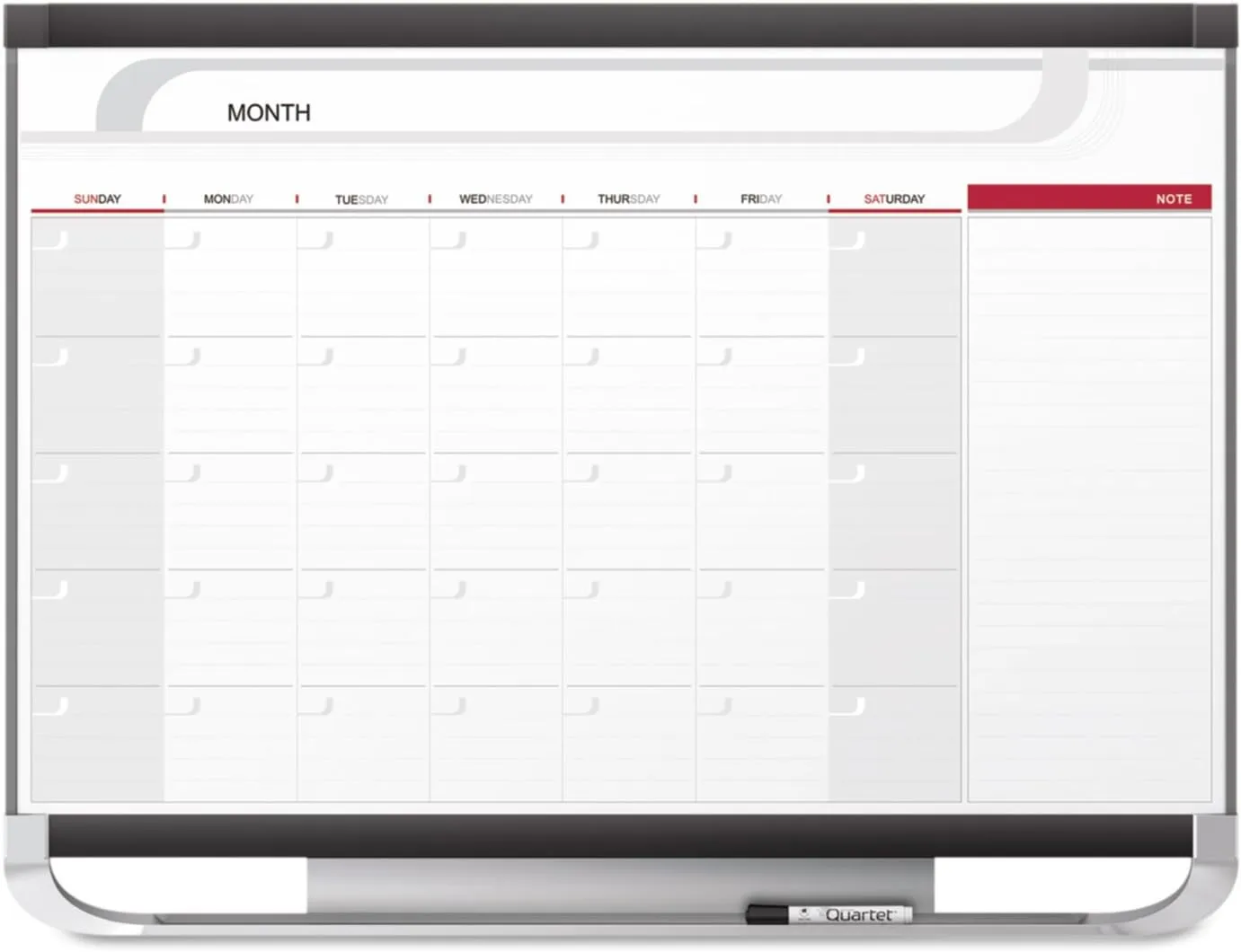 QUARTET Prestige 2 Total Erase Magnetic Calendar Board