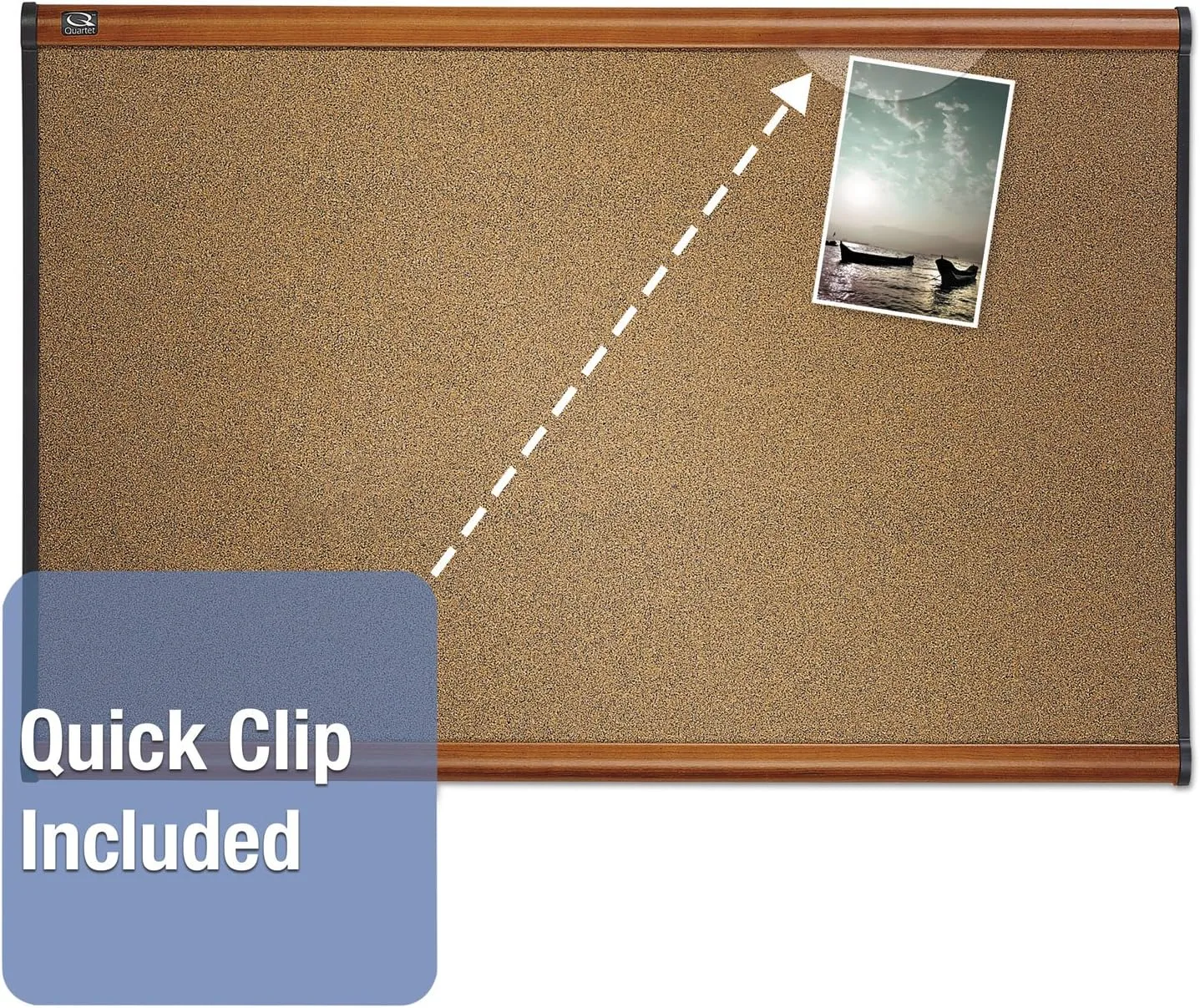 QUARTET Prestige Colored Cork Bulletin Board