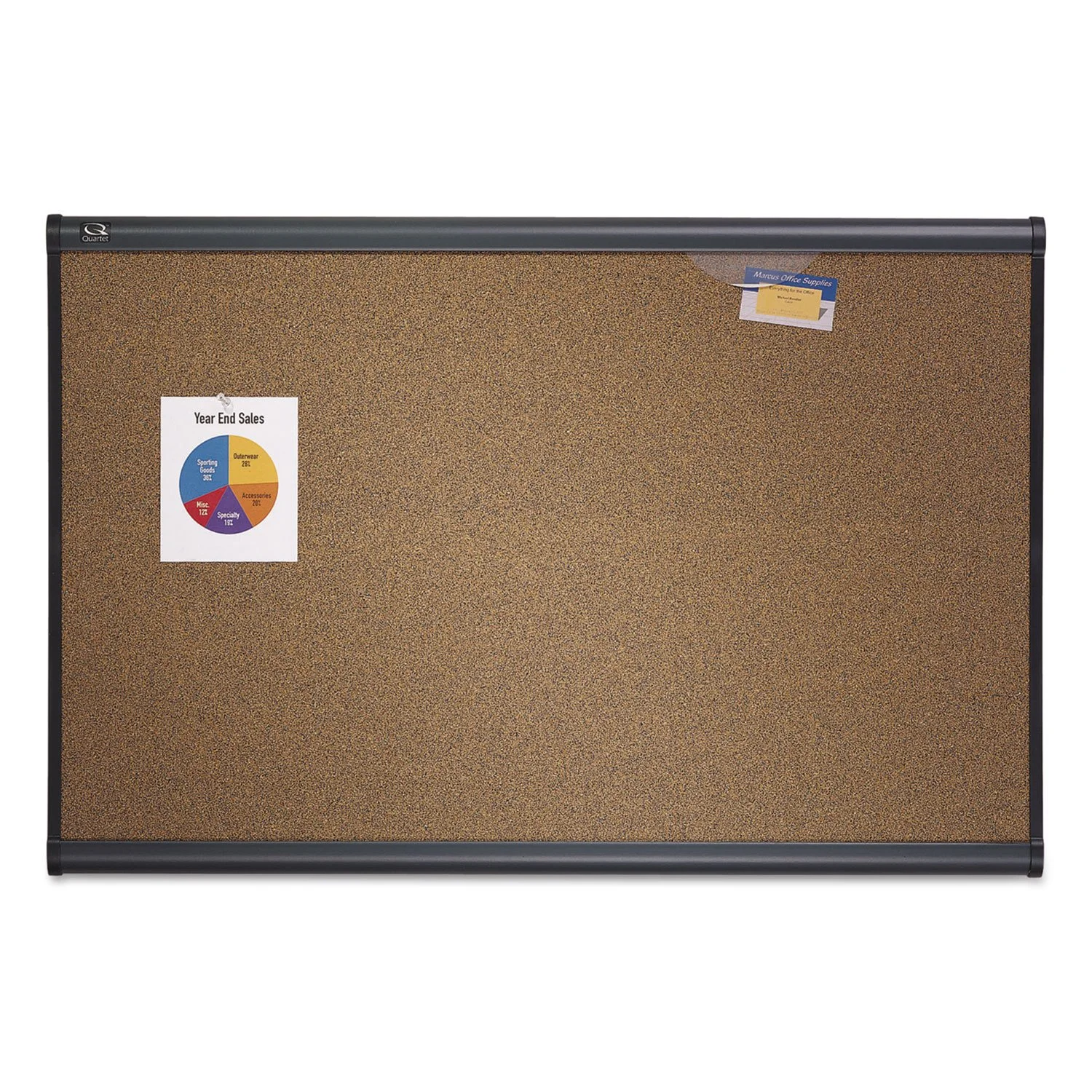 QUARTET Prestige Colored Cork Bulletin Board