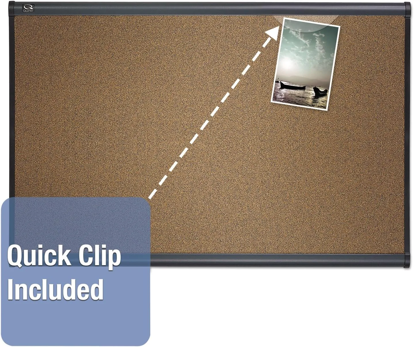 QUARTET Prestige Colored Cork Bulletin Board