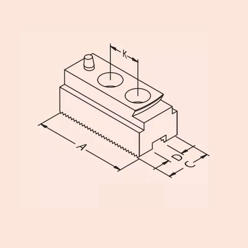 165mm QC Base Jaw Metric 12mm slot