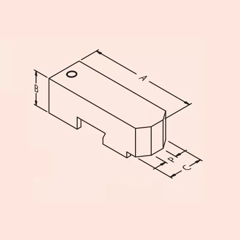 200mm QC Top Jaw Pointed B=40 200mm QC Top Jaw Pointed B=40