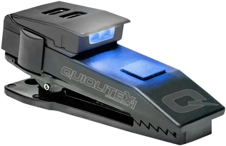 QuiqLiteX1 Tactical Blue/White Hands-Free LED Pocket Light 5/75/150 Lumens