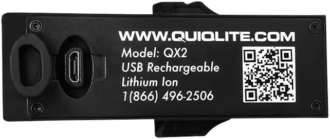 QUIQLITE QX2 Hands-Free LED Pocket Light, 20–200 Lumens, USB‑C Rechargeable, Aluminum Housing