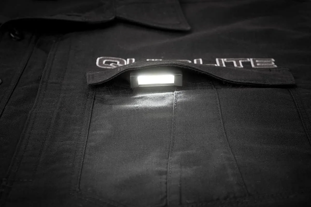 QUIQLITE QX2 Hands-Free LED Pocket Light, 20–200 Lumens, USB‑C Rechargeable, Aluminum Housing
