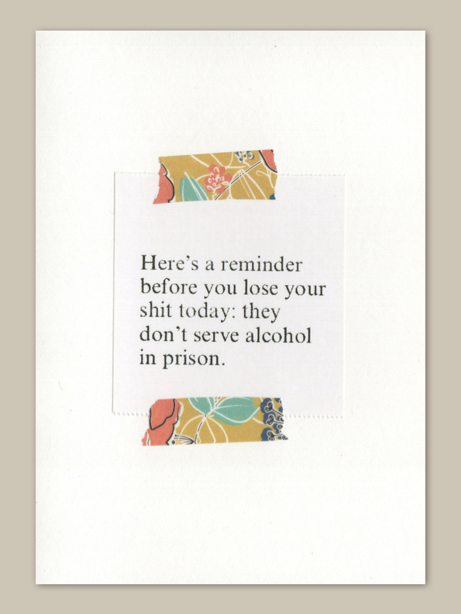 Quote Card Alcohol in Prison
