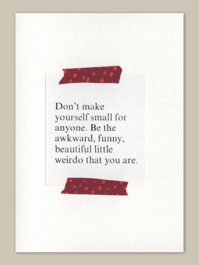 Quote Card Little Weirdo