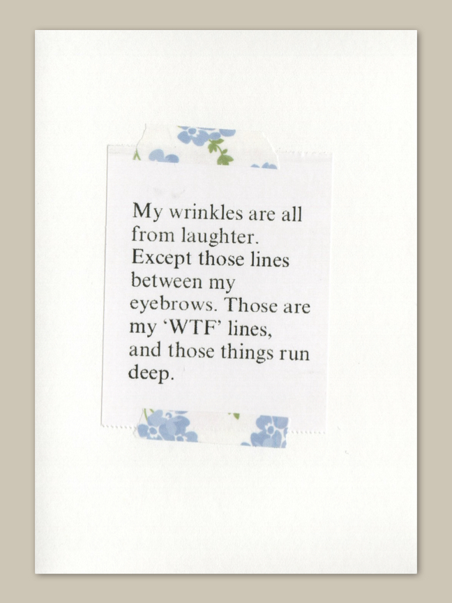 Quote Card Wrinkles Quote Card Wrinkles