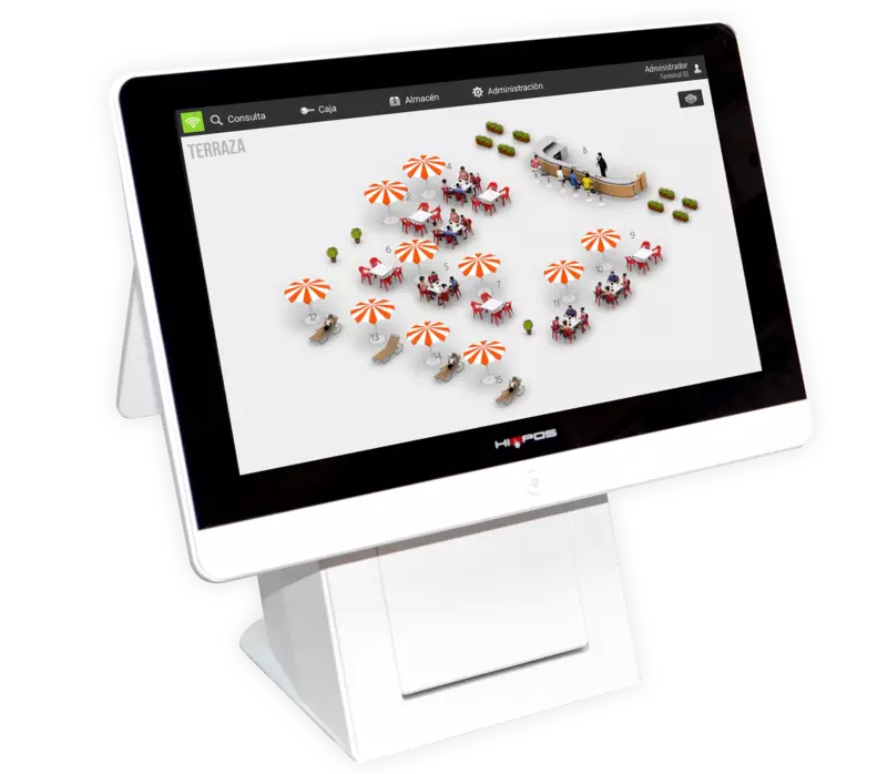 HIOPOS-SUN-PR+ TPV HIOPOS Android 15,6 con impresora integrada