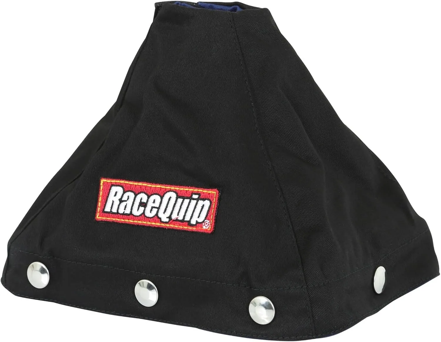 RaceQuip 871001RQP Shifter Boot 7-1/2 x 5-1/2 in Base 6 in Tall Aluminum/Fire Retardant Cotton FR3 Black Kit