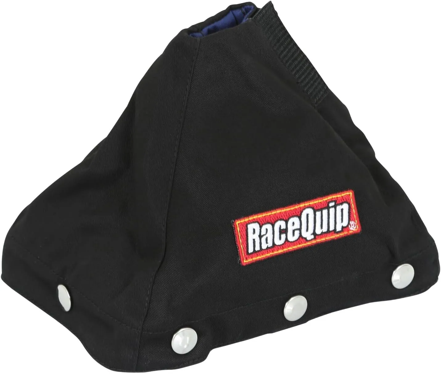 RaceQuip 871001RQP Shifter Boot 7-1/2 x 5-1/2 in Base 6 in Tall Aluminum/Fire Retardant Cotton FR3 Black Kit