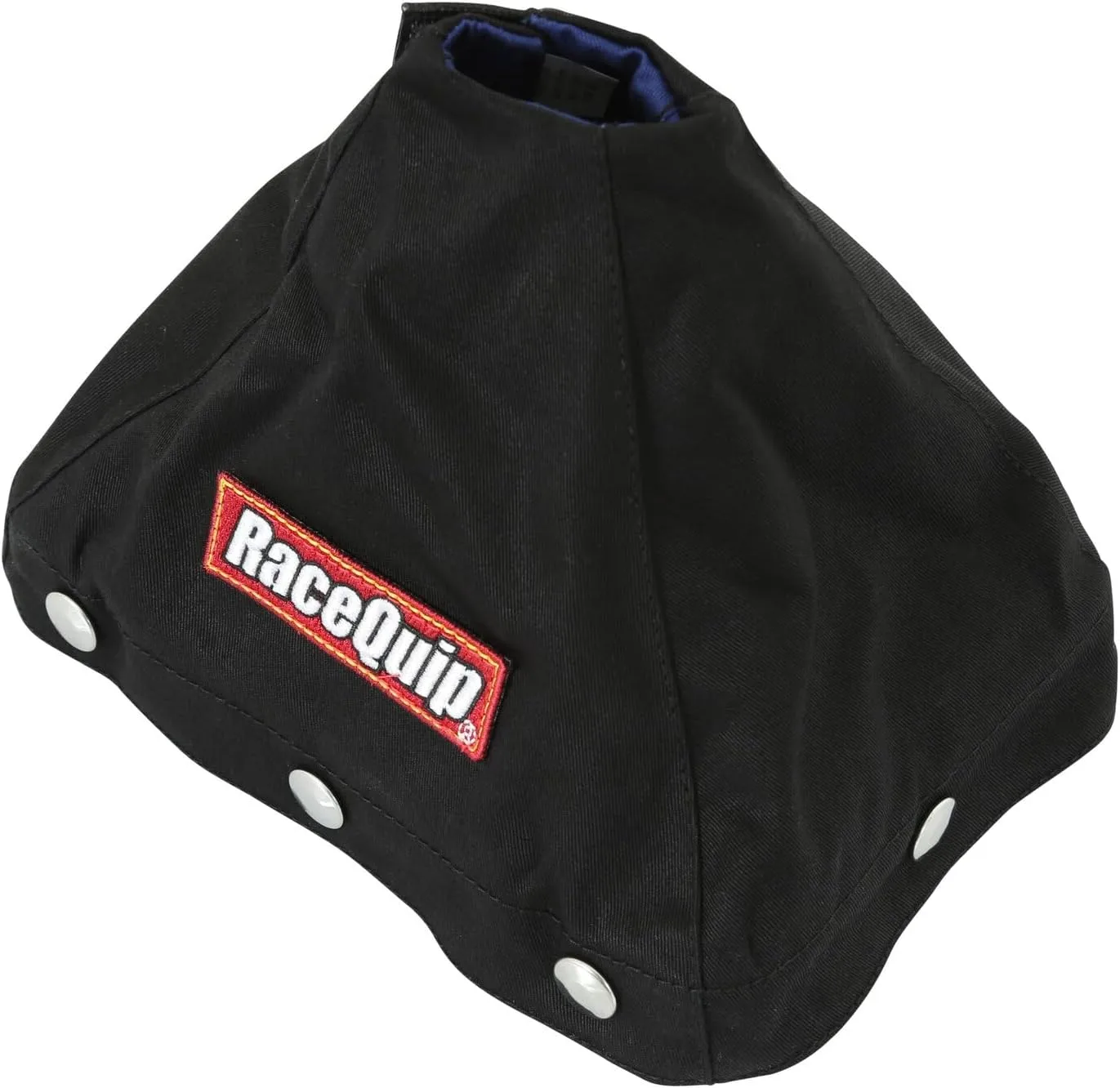 RaceQuip 871001RQP Shifter Boot 7-1/2 x 5-1/2 in Base 6 in Tall Aluminum/Fire Retardant Cotton FR3 Black Kit