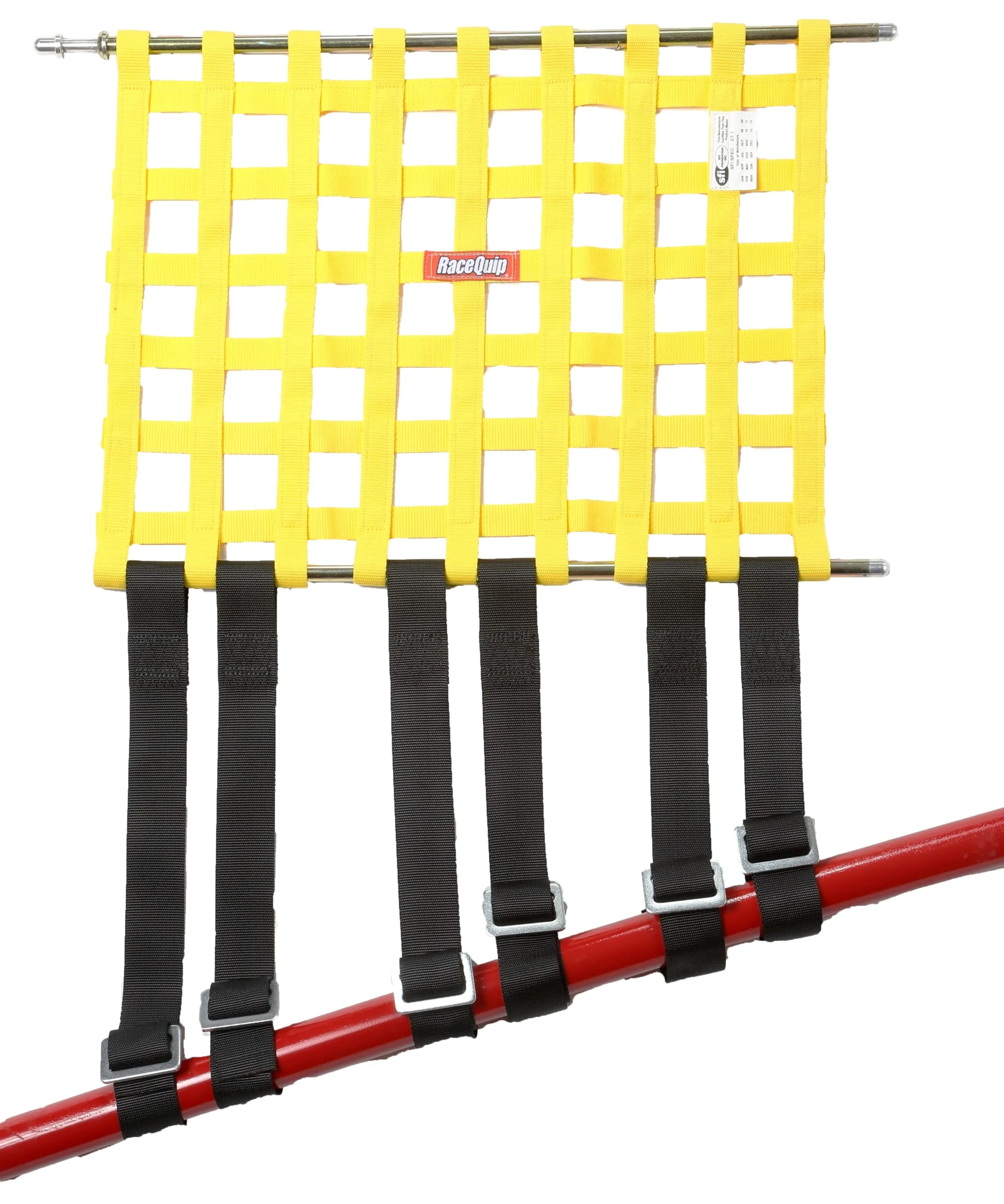 RaceQuip 705005RQP Window Net Installation Kit Strap-On Adjustable 8-18 in 1-1/2 in Wide Straps Nylon Set of 6