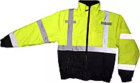Radians Class3 High Visibility Bomber Jacket with Built-in Liner, Hi Viz Green/Black, 4X-Large (SJ11QB-3ZGS-4X)