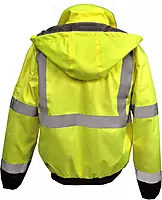 Radians Class3 High Visibility Bomber Jacket with Built-in Liner, Hi Viz Green/Black, 4X-Large (SJ11QB-3ZGS-4X)