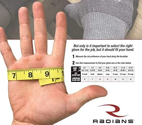 Radians RWG538 Axis Cut Protection Foam Nitrile Coated Glove with Dotted Palm, Cut Protection Level A2