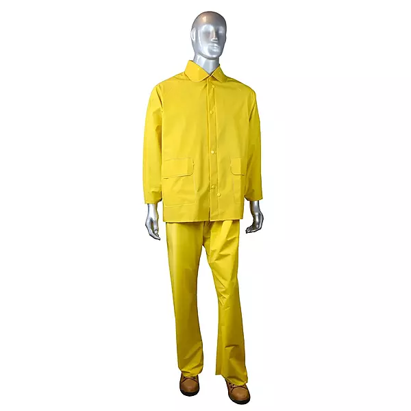 Radians RS01-NSYV-L Industrial Safety Rainsuit - Yellow (L)
