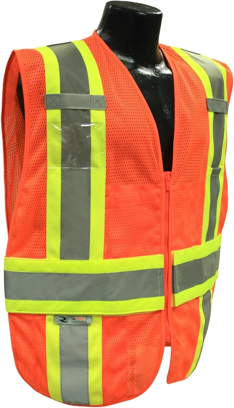 RADIANS SV55 Class 2 Heavy Woven Two Tone Engineer Vest with Padded Neck