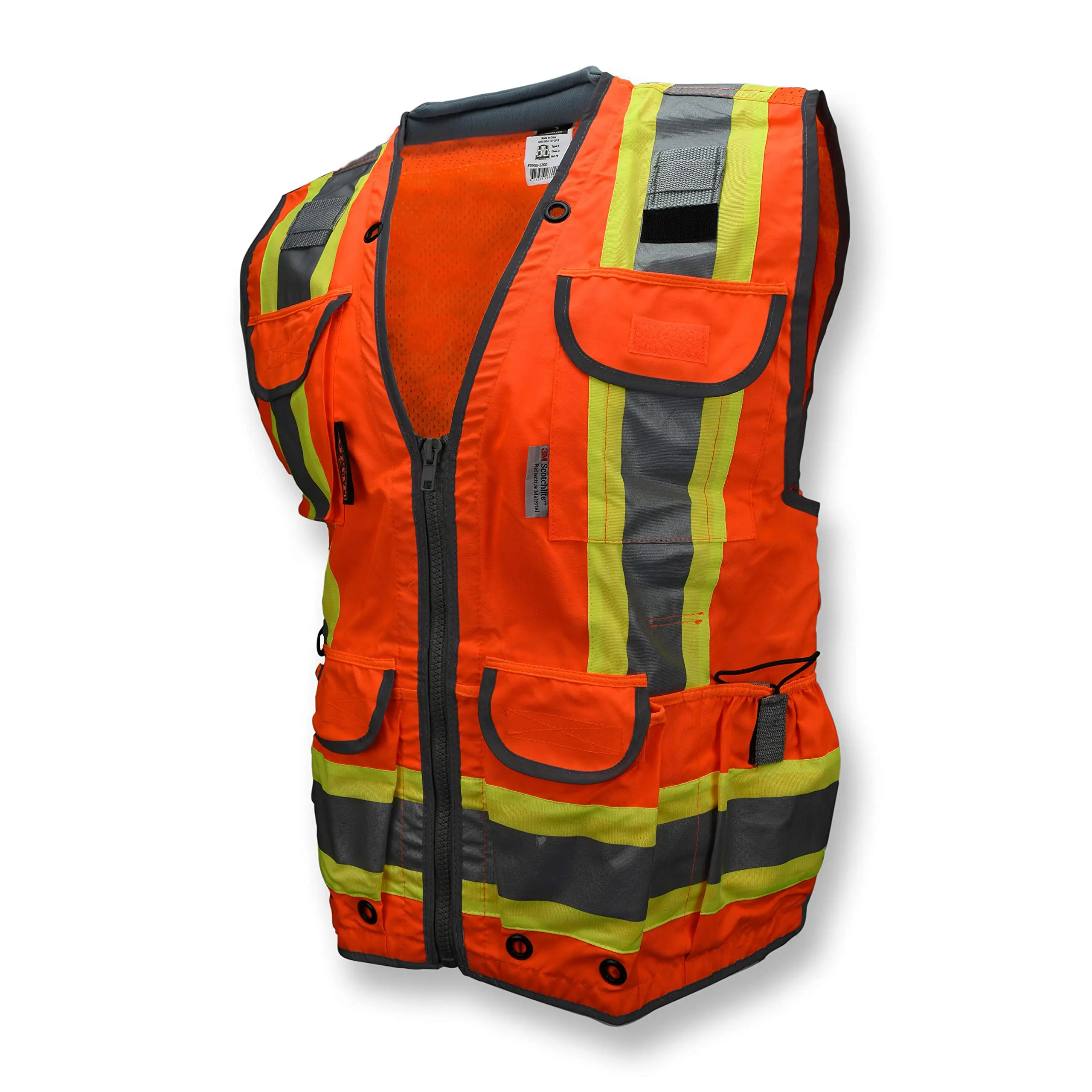 RADIANS SV55 Class 2 Heavy Woven Two Tone Engineer Vest with Padded Neck