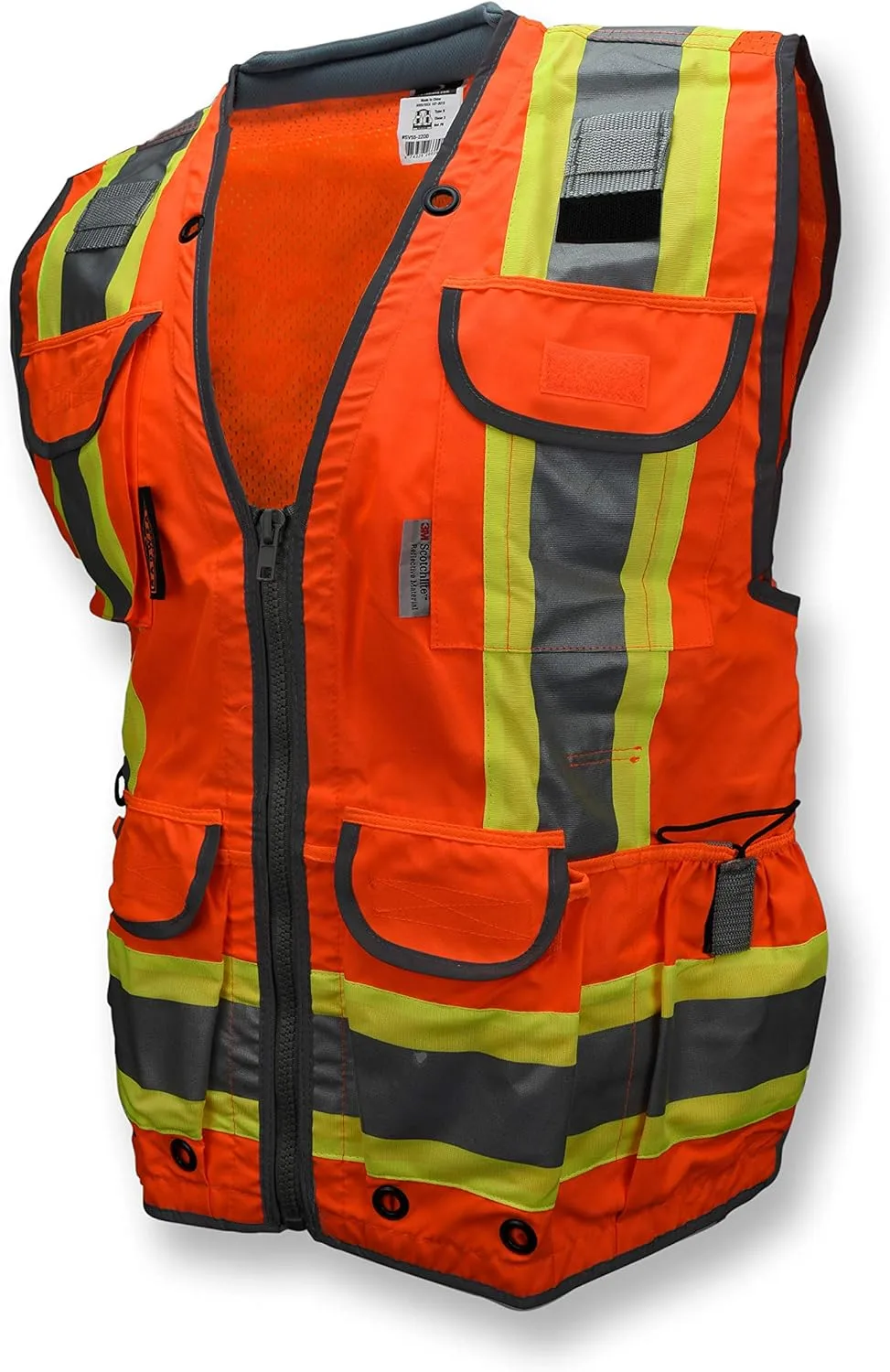 RADIANS SV55 Class 2 Heavy Woven Two Tone Engineer Vest with Padded Neck