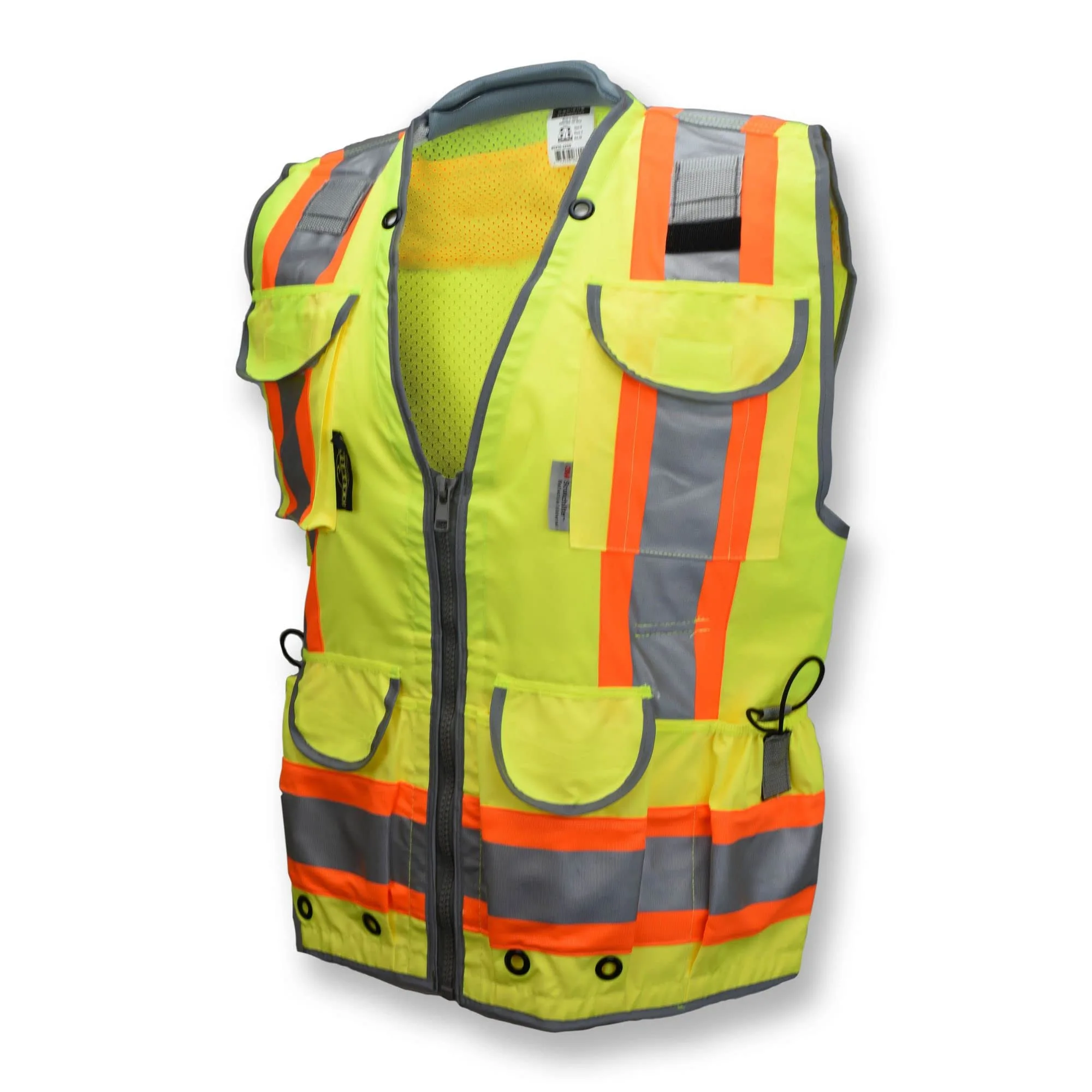 RADIANS SV55 Class 2 Heavy Woven Two Tone Engineer Vest with Padded Neck
