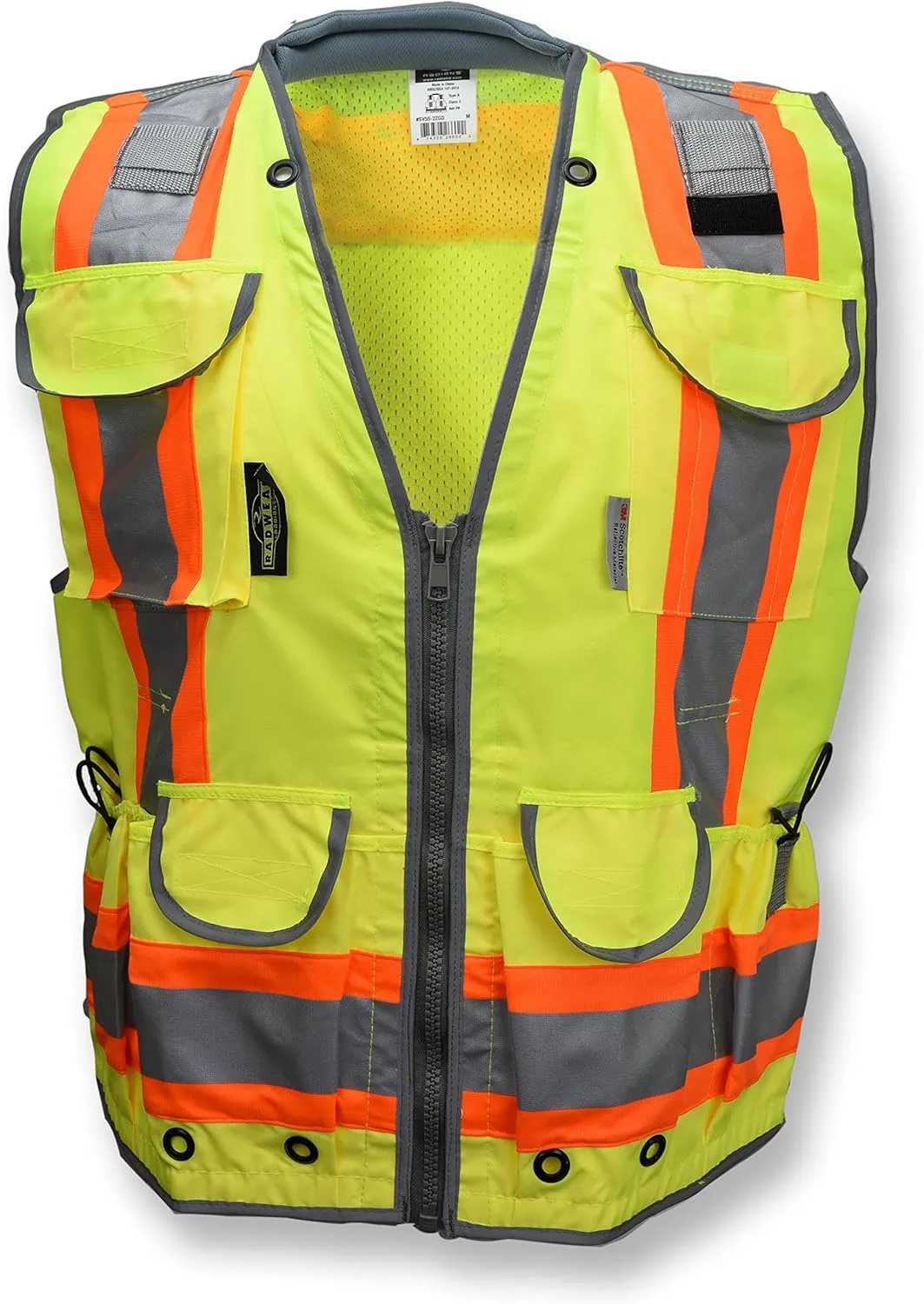 RADIANS SV55 Class 2 Heavy Woven Two Tone Engineer Vest with Padded Neck