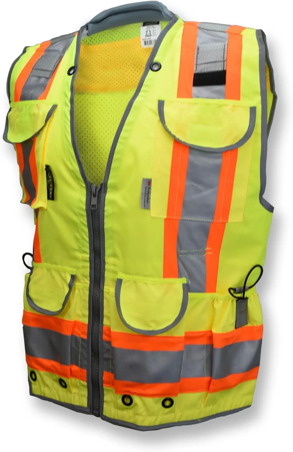 RADIANS SV55 Class 2 Heavy Woven Two Tone Engineer Vest with Padded Neck
